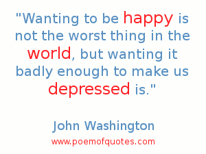 A quote about being depressed